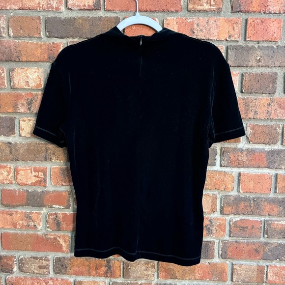 Preston & York womens velvet mock neck goth vampire witchy top black medium - Picture 4 of 4